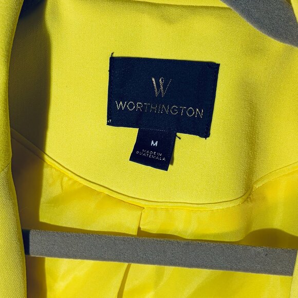 Worthington Canary Yellow Medium Lined Blazer - Picture 6 of 7